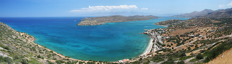 Widok na zatok Mirambellou i wysp Spinalonga